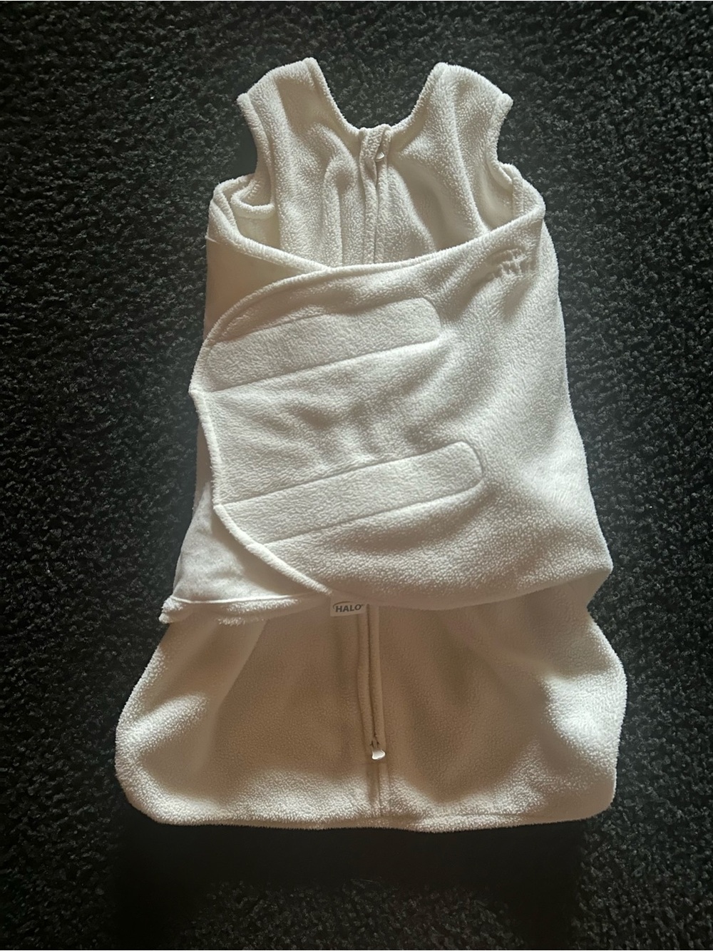 Halo White Fleece Newborn Baby Sleep Sack with Swaddle Panel